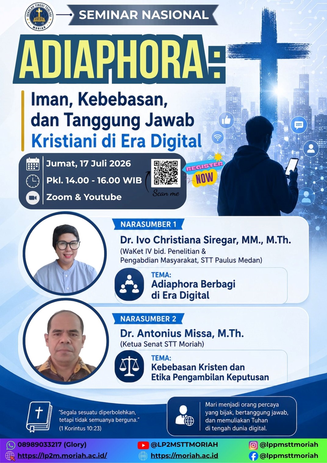 Seminar Nasional Adiaphora: Iman, Kebebasan, dan Tanggung Jawab Kristiani di Era Digital